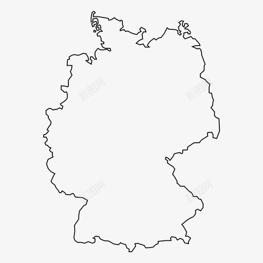 德国地图图标svg_新图网 https://ixintu.com 德国地图