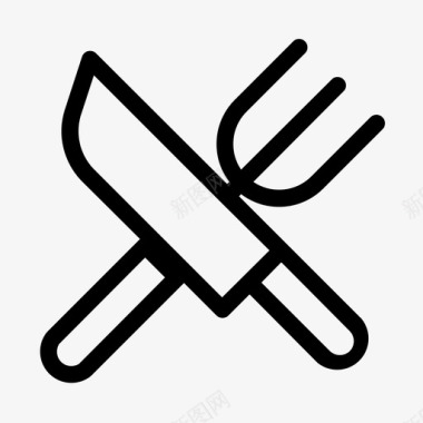 餐厅刀勺图标图标