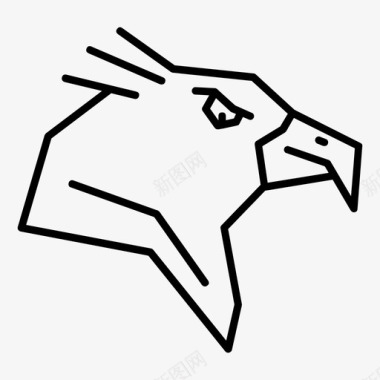 鹰自负的动物图标图标