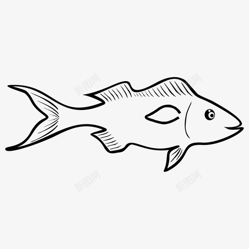 鱼海鱼蛋白质图标svg_新图网 https://ixintu.com 海鱼 蛋白质 鱼 鳞片
