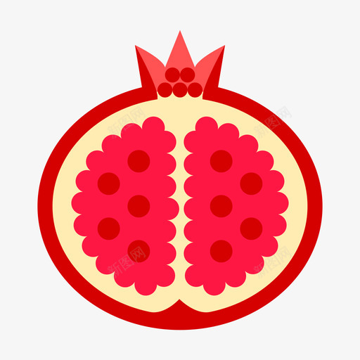 Pomegranatesvg_新图网 https://ixintu.com Pomegranate 填充 多色