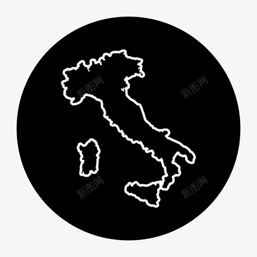 意大利地图欧洲欧洲地图图标svg_新图网 https://ixintu.com 意大利地图 欧洲 欧洲地图