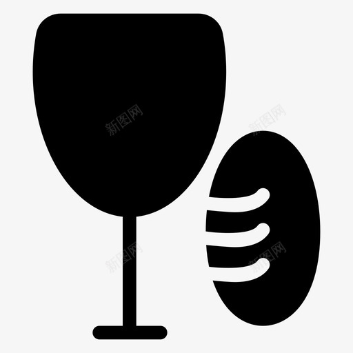 酒精饮料食物图标svg_新图网 https://ixintu.com 复活节标志 玻璃杯 葡萄酒 酒精 食物 饮料