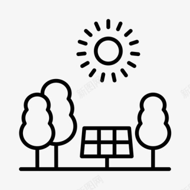 太阳能生态环境图标图标