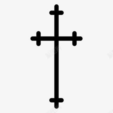 十字架基督教教堂图标图标