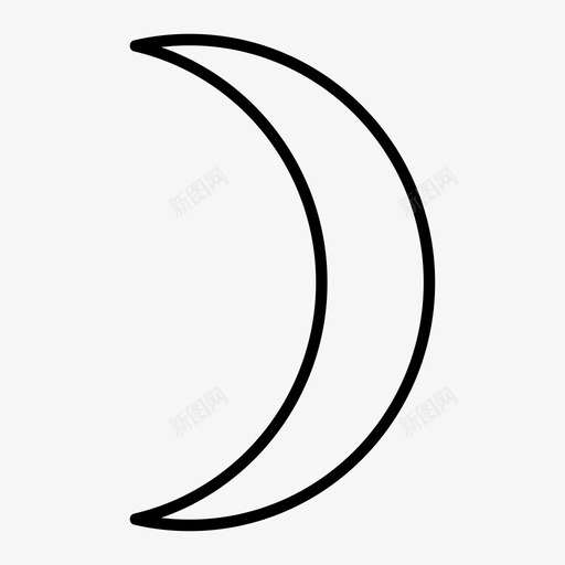 月亮夜晚天空图标svg_新图网 https://ixintu.com 夜晚 天空 太空 月亮