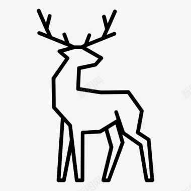 鹿驯鹿自我动物图标图标
