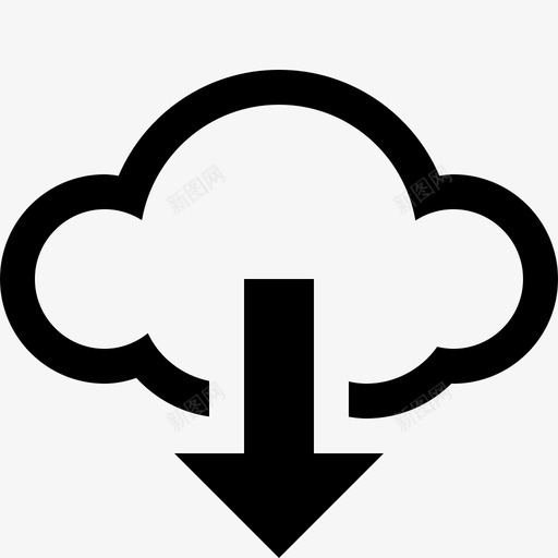 cloud-download-1svg_新图网 https://ixintu.com cloud-download-1