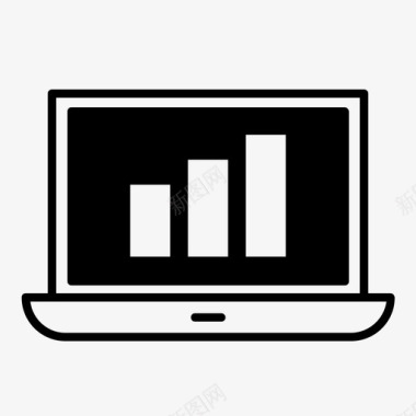 笔记本统计图表统计笔记本电脑统计图标图标