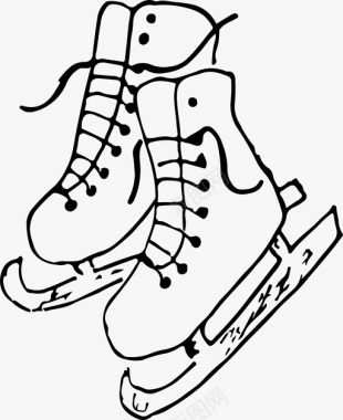 溜冰鞋圣诞节新年图标图标