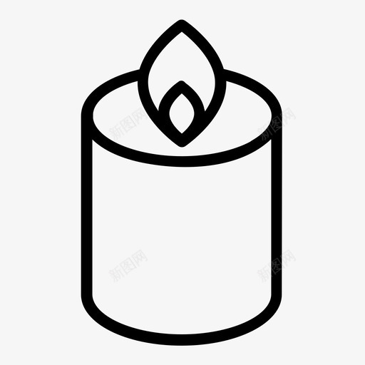 蜡烛装饰火图标svg_新图网 https://ixintu.com 布景 感恩节 感恩节图标 火 蜡烛 装饰