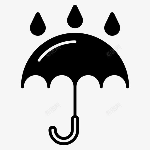 伞自然雨季图标svg_新图网 https://ixintu.com 伞 天气 季节 秋天铭文 自然 雨季