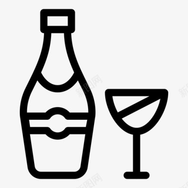 酒类酒瓶庆典图标图标