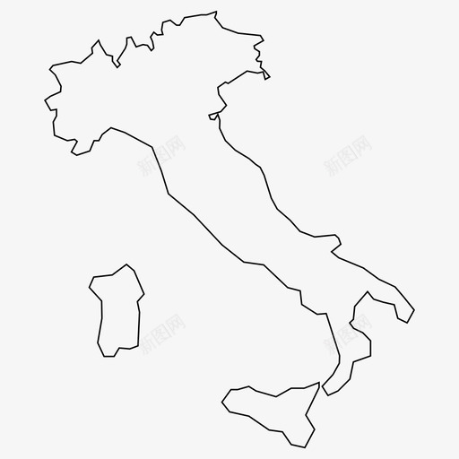 意大利地图欧洲图标svg_新图网 https://ixintu.com 意大利地图 欧洲
