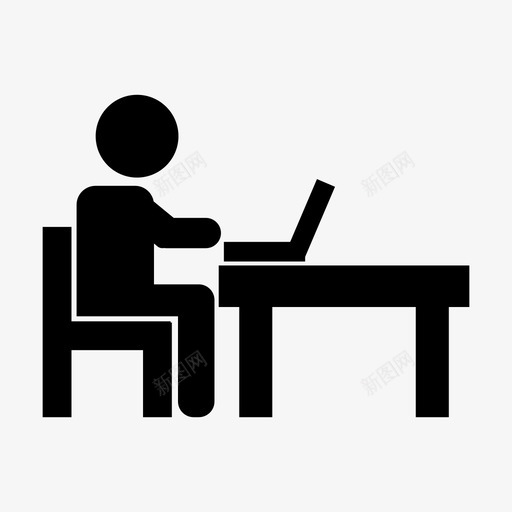 笔记本电脑在线学生图标svg_新图网 https://ixintu.com 在线 学习 学生 打字 笔记本电脑