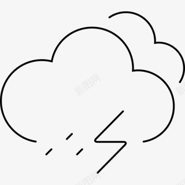 云雨雷预报天气图标图标