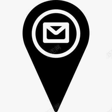邮件位置pin传送地图图标图标