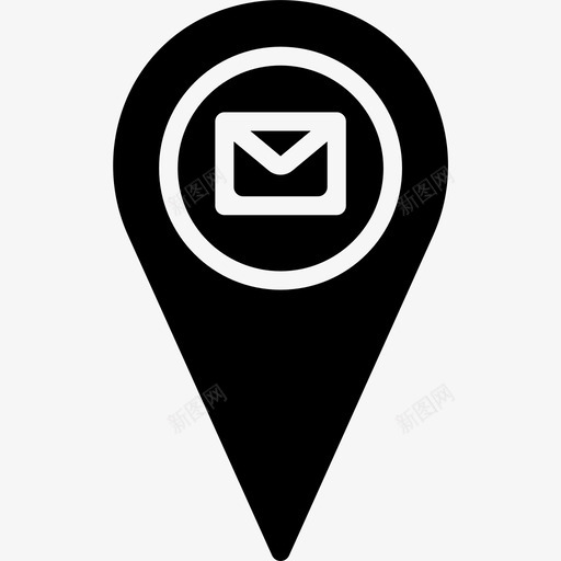 邮件位置pin传送地图图标svg_新图网 https://ixintu.com 传送 地图 点 装运和交付实体 邮件位置pin