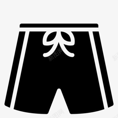游泳短裤服装男式图标图标