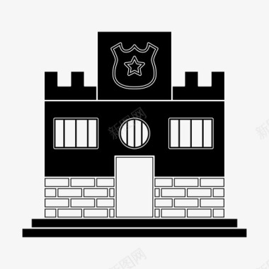 警察局法律监狱图标图标