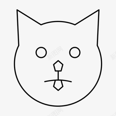 猫脸脸头图标图标