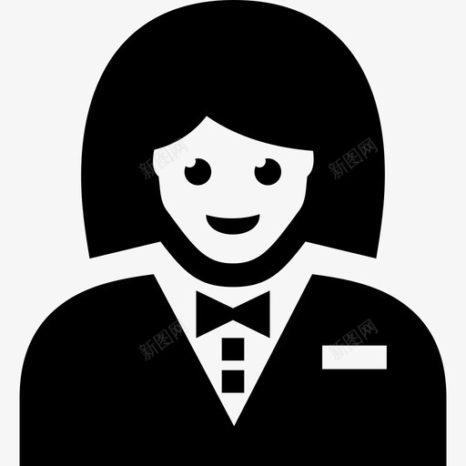 服务员餐厅员工图标svg_新图网 https://ixintu.com 员工 服务员 餐厅