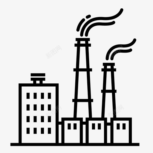 工厂工业生产图标svg_新图网 https://ixintu.com 工业 工作 工厂 炼油厂 生产