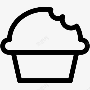 杯子蛋糕庆祝纸杯蛋糕图标图标