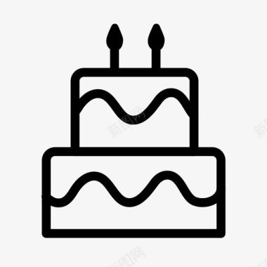 生日周年纪念日蛋糕图标图标