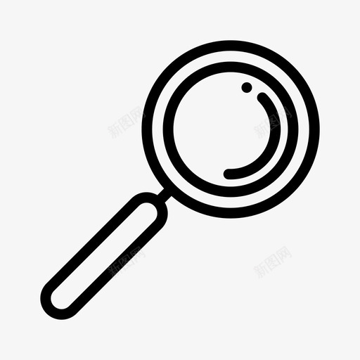 放大镜玻璃搜索图标svg_新图网 https://ixintu.com 办公室线性图标集 搜索 放大镜 玻璃 缩放