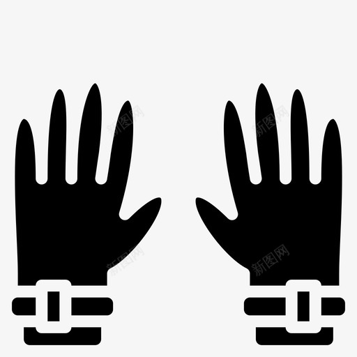 手套服装皮革图标svg_新图网 https://ixintu.com 冬季 手套 服装 男式 男式服装实心 皮革