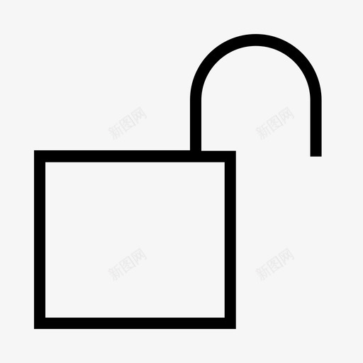 解锁操作按钮图标svg_新图网 https://ixintu.com ui 按钮 操作 用户界面 解锁