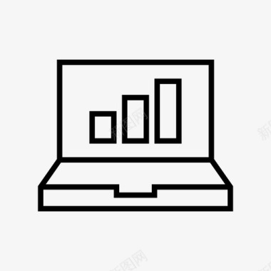 查特笔记本电脑条形图电脑图标图标