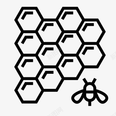 蜂巢蜜蜂天然图标图标