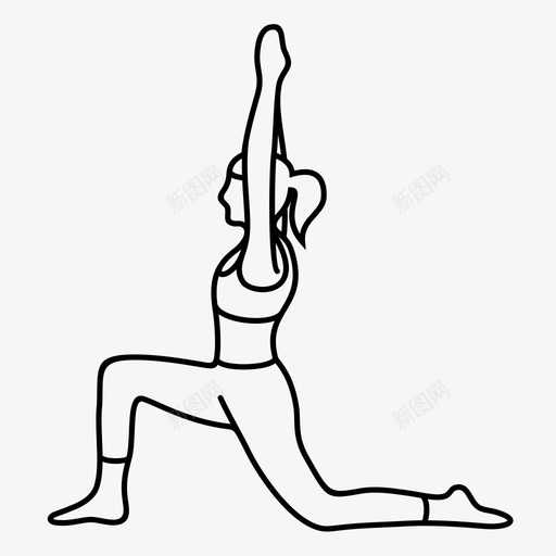 新月弓箭步在膝盖上体式姿势图标svg_新图网 https://ixintu.com 体式 姿势 新月弓箭步在膝盖上 瑜伽