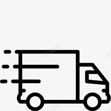 快速交货卡车邮政图标图标