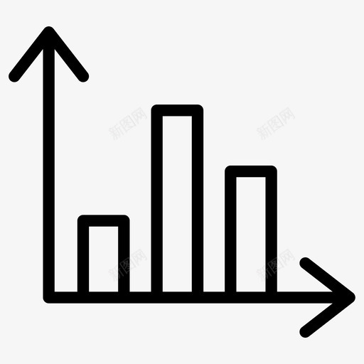 柱状图图表统计数据图标svg_新图网 https://ixintu.com 业务精简 图表 柱状图 统计数据