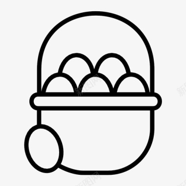 鸡蛋篮子食物图标图标