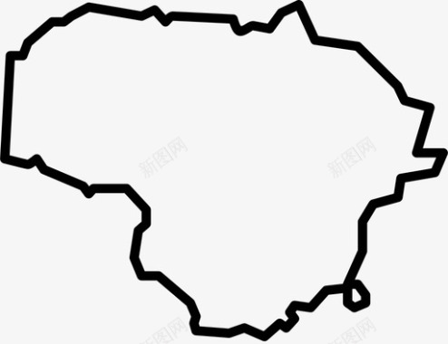 立陶宛边界国家图标图标