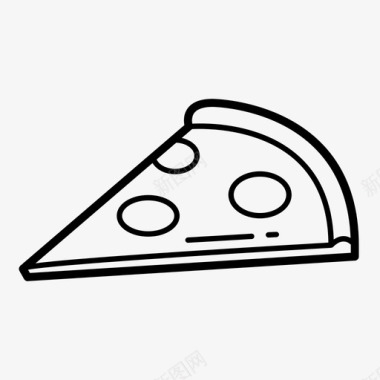 披萨片食物意大利香肠图标图标