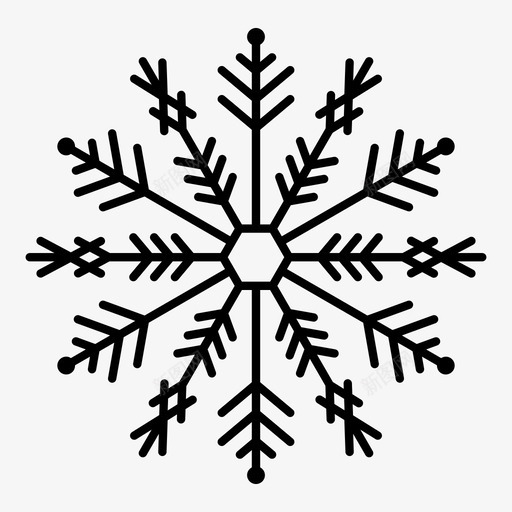 雪花圣诞节冰图标svg_新图网 https://ixintu.com 冬天 冰 圣诞节 雪花