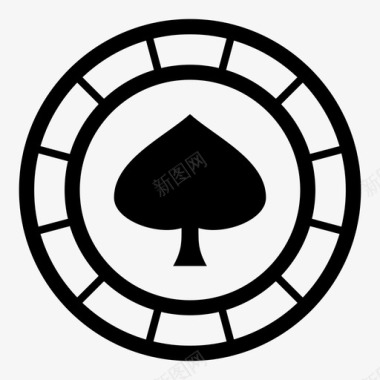 扑克筹码赌场游戏图标图标