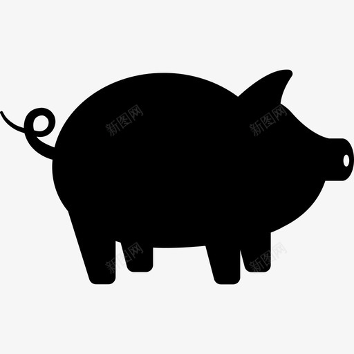 圆尾猪动物自由动物图标svg_新图网 https://ixintu.com 动物 圆尾猪 自由动物