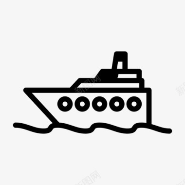 游艇海上海上航行图标图标