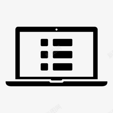 笔记本电脑项目符号列表笔记本电脑功能图标图标