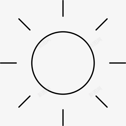 太阳白天天气预报图标svg_新图网 https://ixintu.com 天气 天气线图标 天气预报 太阳 季节 白天