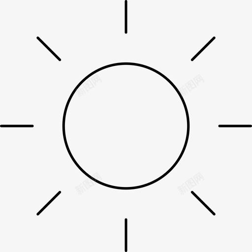 太阳白天天气预报图标svg_新图网 https://ixintu.com 天气 天气线图标 天气预报 太阳 季节 白天