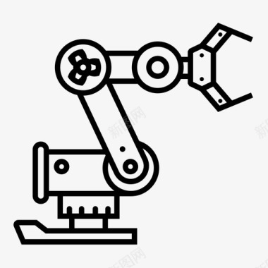 机械手臂机器人手臂自动化图标图标
