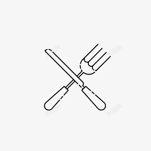 勺子和叉子食物和旅馆图标svg_新图网 https://ixintu.com 勺子和叉子 食物和旅馆