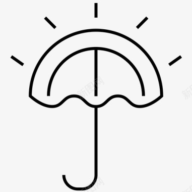 大保险雨伞金融图标图标